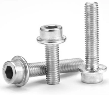DIN251/ISO15072/DIN34800/6921 Flanged Socket Head Cap Screw/ Allen Bolt Flange Face with Tooth Screws / Cup Head with Cushion Anti-Loose Bolts Stainless Steel